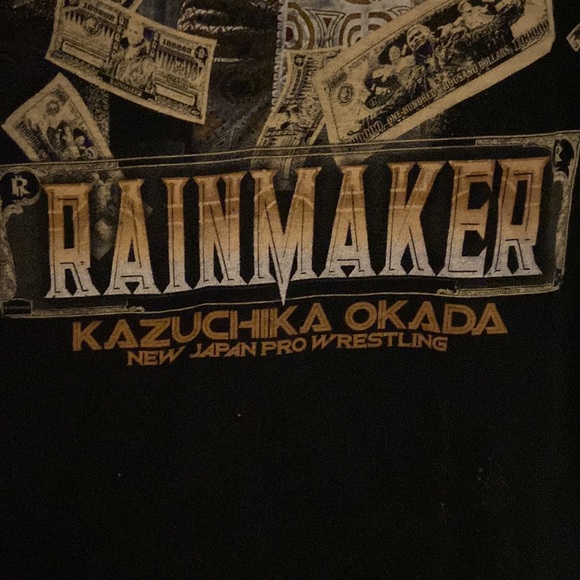 Kazuchika Okada Rainmaker New Japan Pro Wrestling T-Shirt Adult Size Large 💥 - Picture 3 of 5